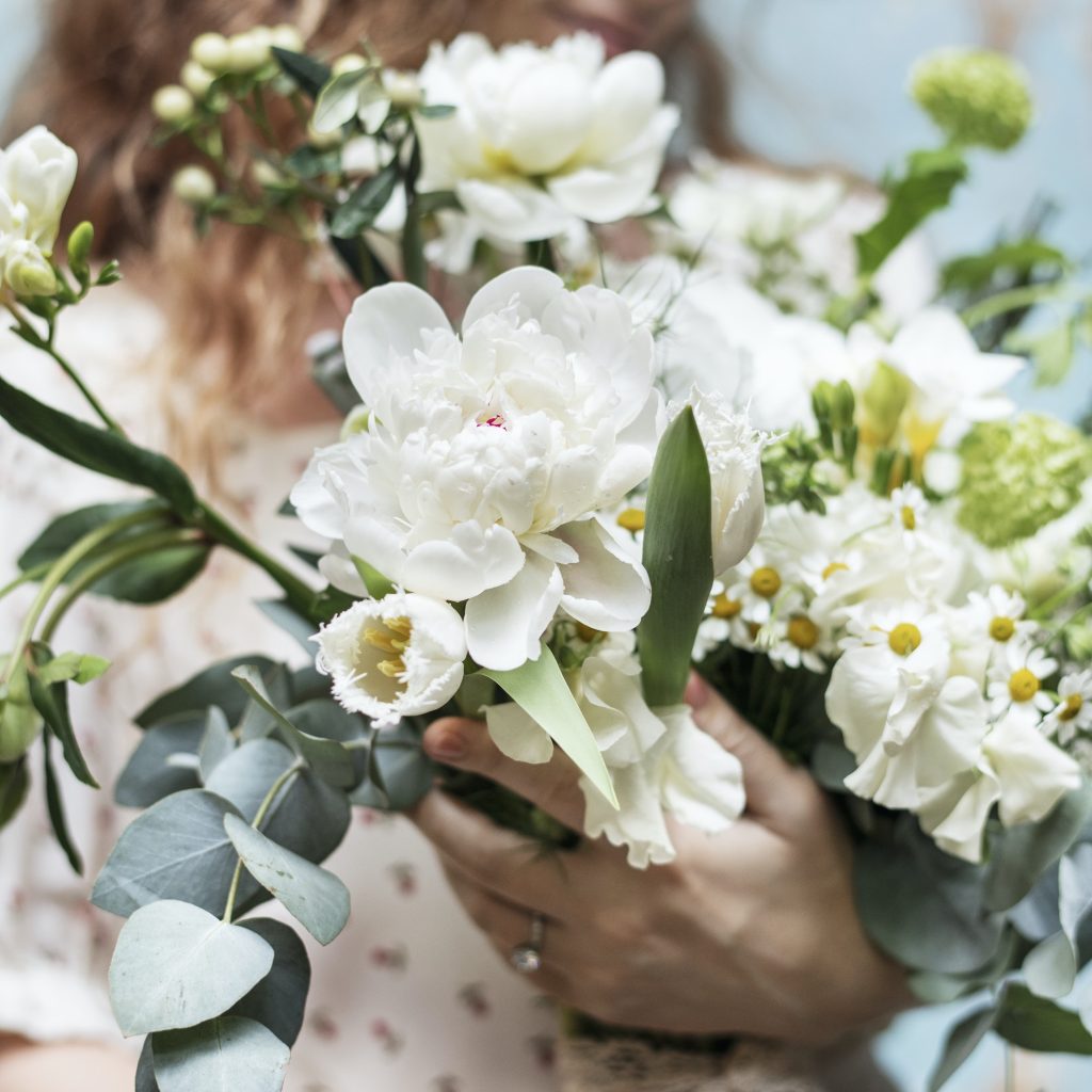 White flower bouquet